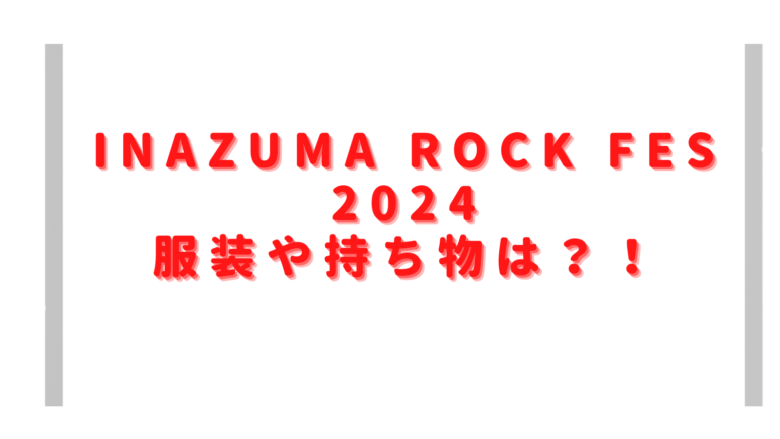 イナズマロック2024雨の服装や持ち物は？会場に椅子や食べ物・酒の持ち込み禁止？